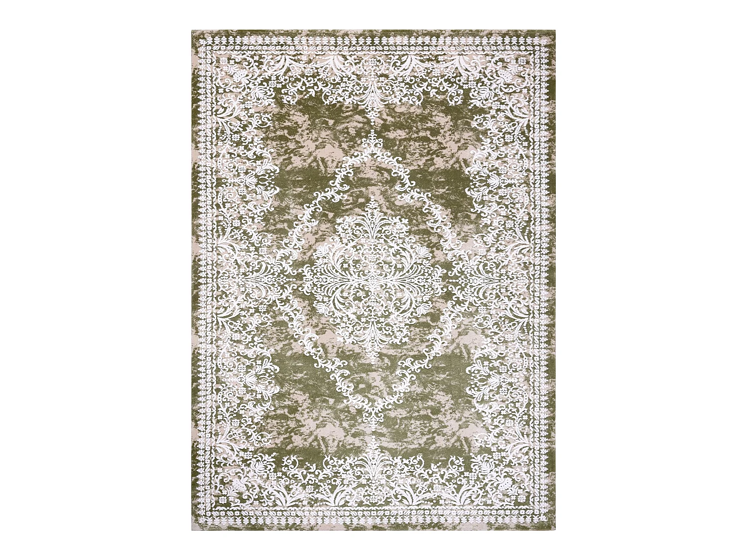 Tapis ACRYLIQUE DIZAYN 143 vert / Ivoire 160x230 cm