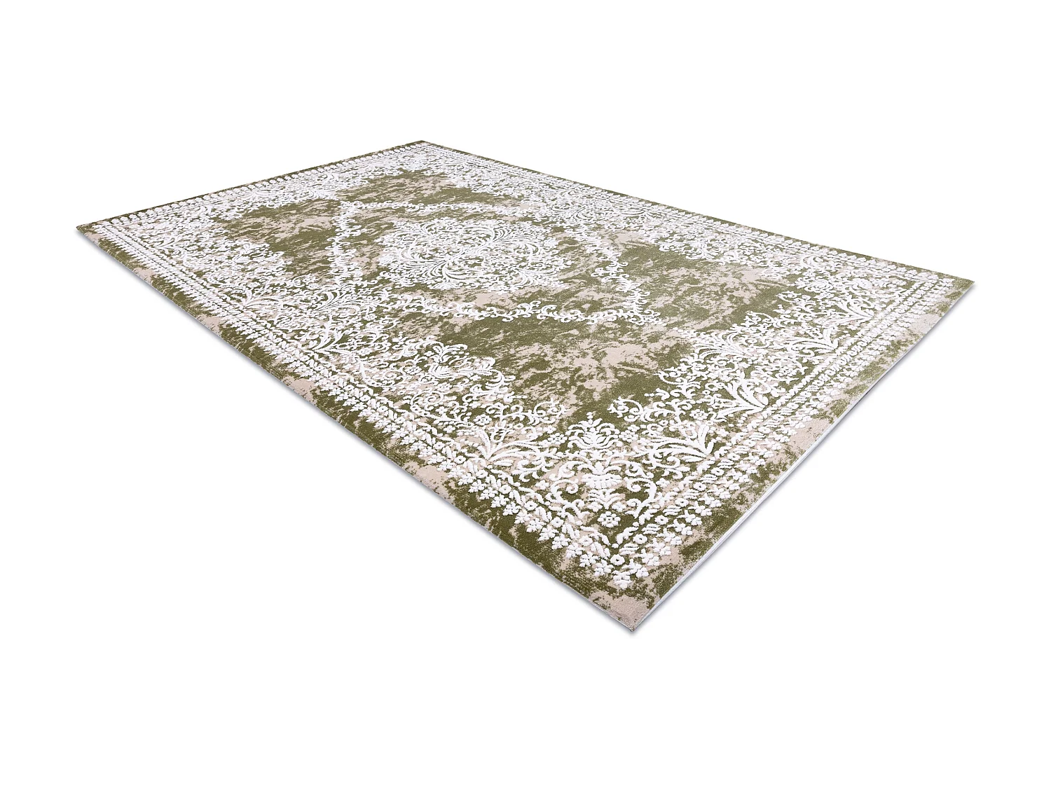 Tapis ACRYLIQUE DIZAYN 143 vert / Ivoire 160x230 cm