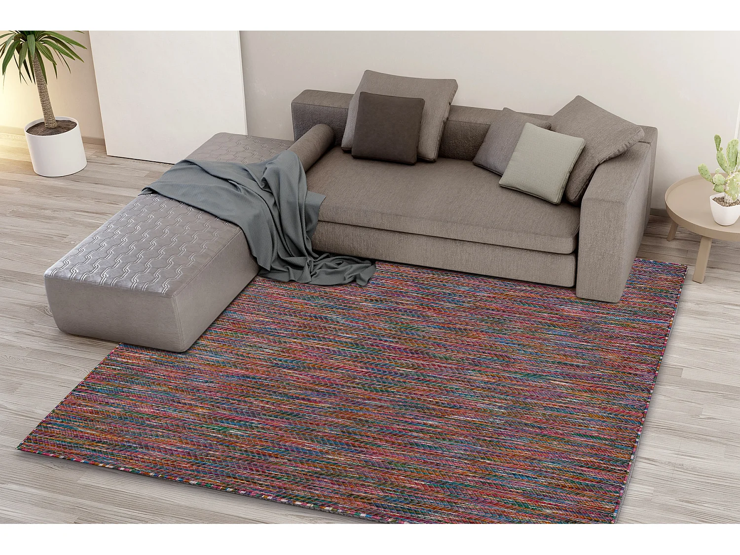 Moderno FISY tapis SIZAL 20776 Zigzag, mélange rose 120x170 cm