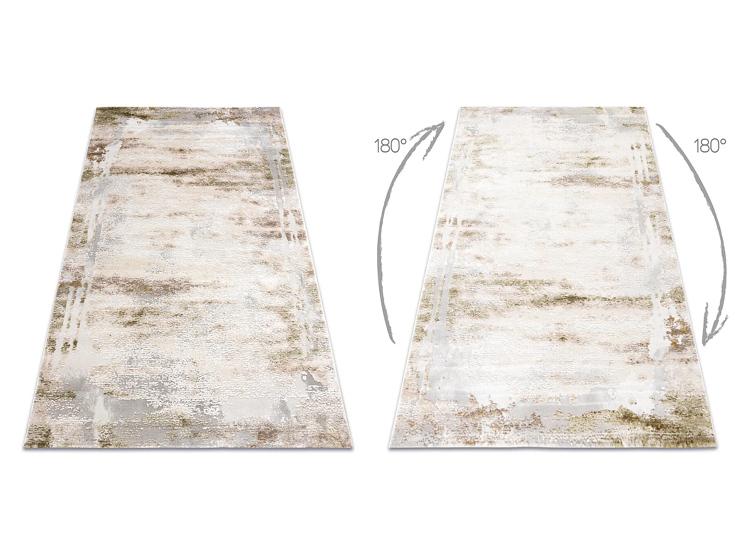 Tapijt ACRYL ELITRA 9972 Abstractie gewreven ivoor / beige  160x230 cm