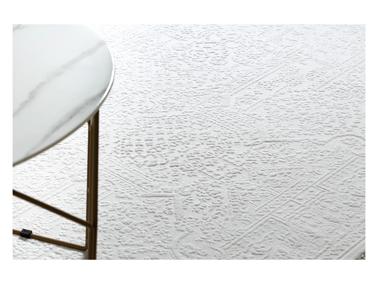 Tapis ACRYLIQUE PALACIO 1587 ORNAMENT Ivoire / blanc 140x190 cm