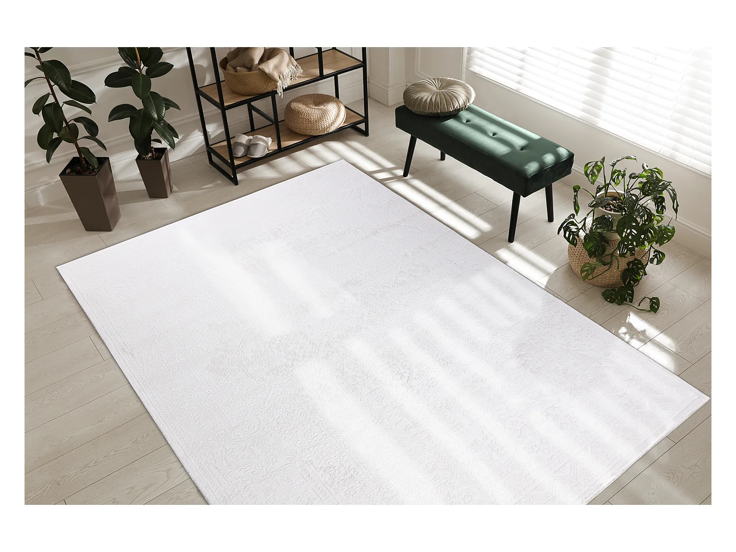 Tapijt ACRYL PALACIO 1587 ORNAMENT ivoor / wit 140x190 cm