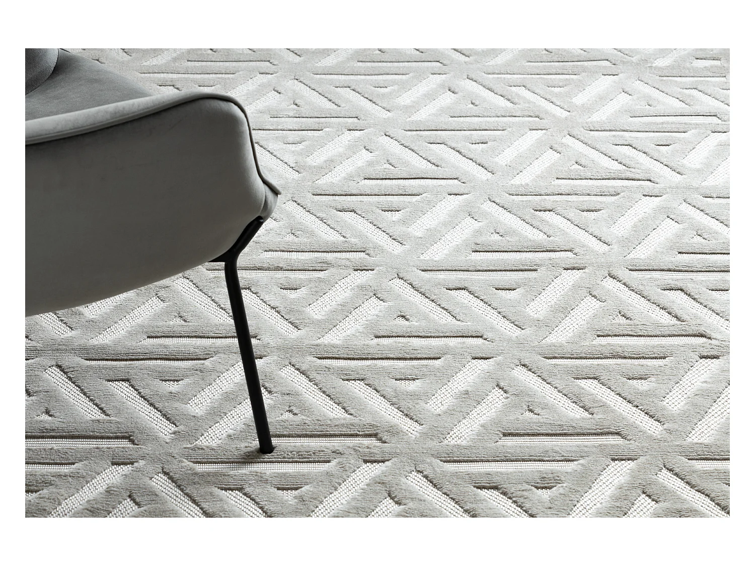 Tapijt SANTO SISAL 58503 geometrisch beige 140x190 cm