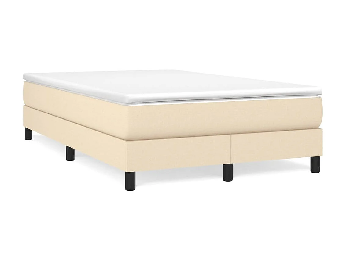 Cama continental com molas+ colchão 120x200 cm tecido cor creme PT320819