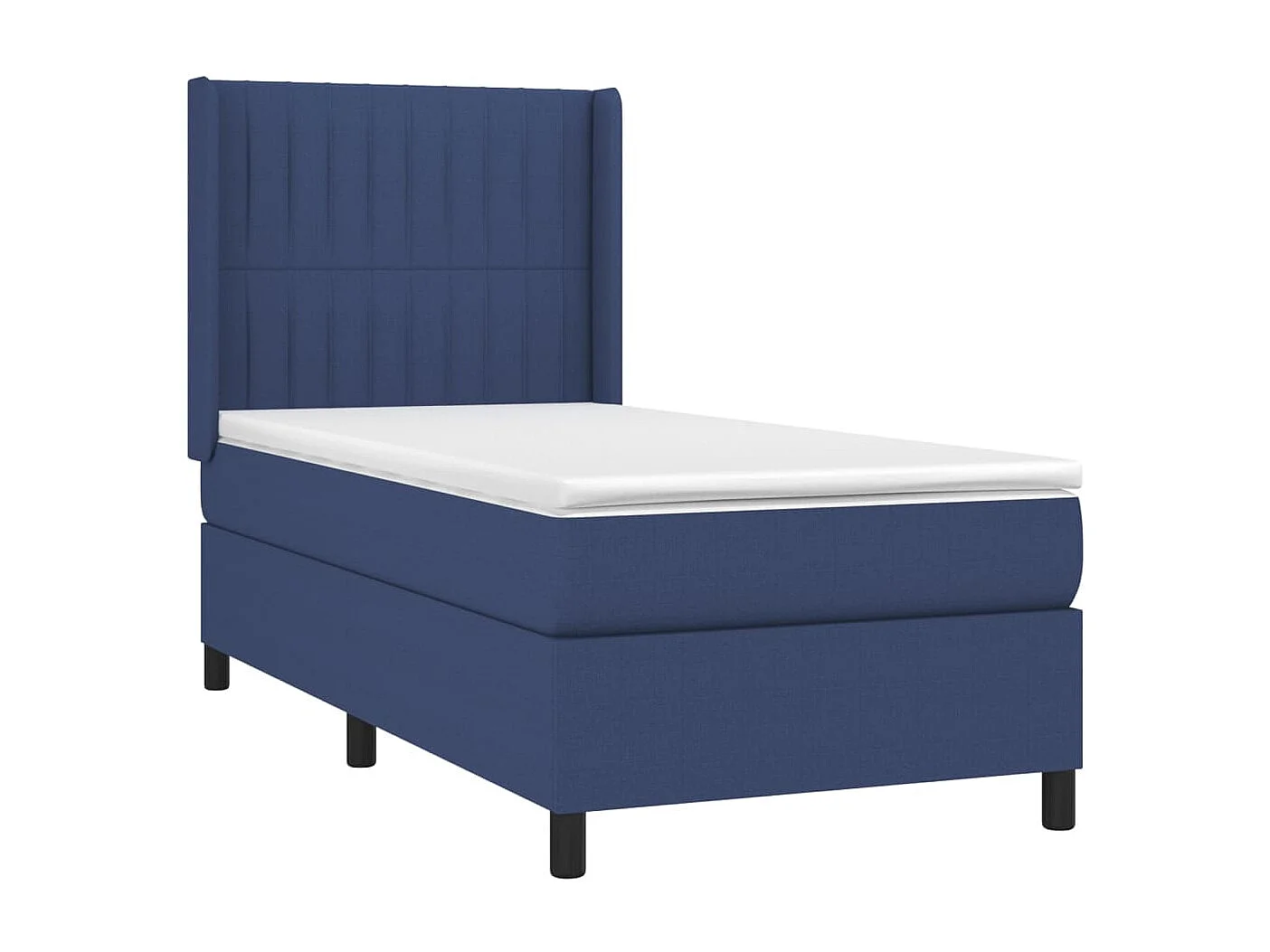 Cama continental c/ colchão e LED 90x200 cm tecido azul PT606513