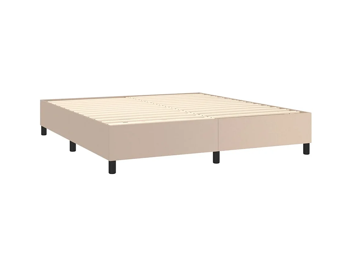 Ensemble complet boxspring - 160x200 cm + sommier tapissier + matelas Cappuccino SRGW71504