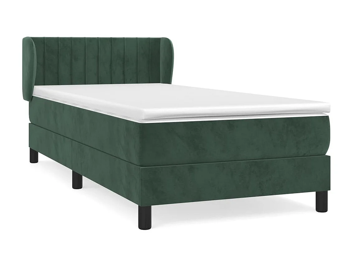 Boxspringbett mit Matratze,Bett für Schlafzimmer Dunkelgrün 100x200 cm Samt -CFW78335