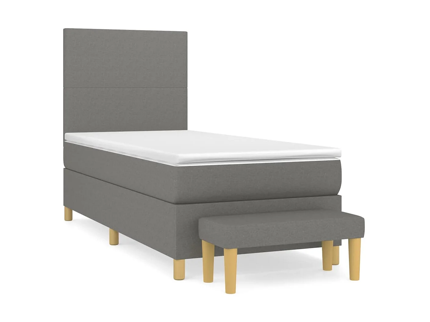 Boxspringbett mit Matratze,Bett für Schlafzimmer Dunkelgrau 80x200 cm Stoff -CFW82556