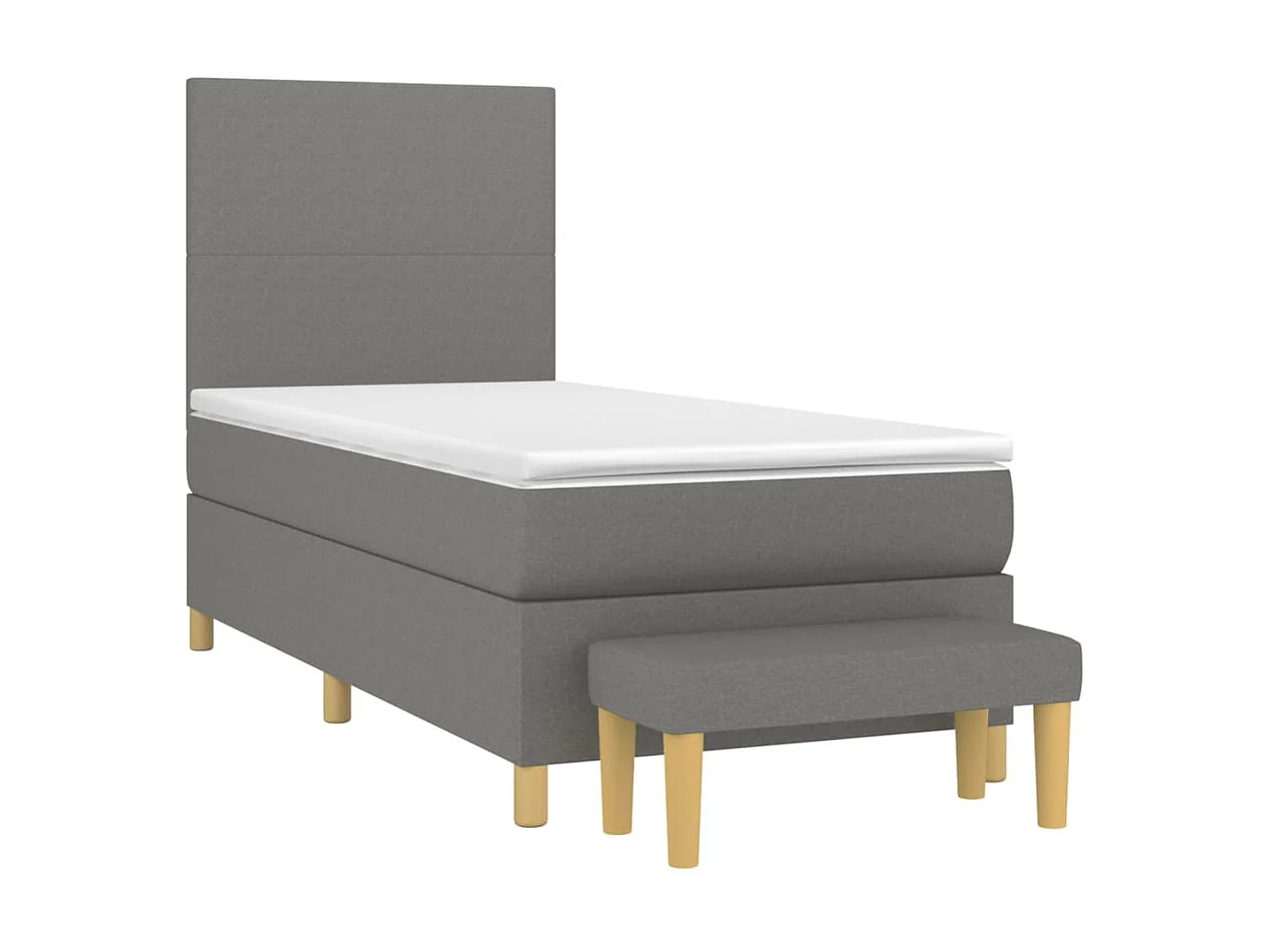 Boxspringbett mit Matratze,Bett für Schlafzimmer Dunkelgrau 80x200 cm Stoff -CFW82556