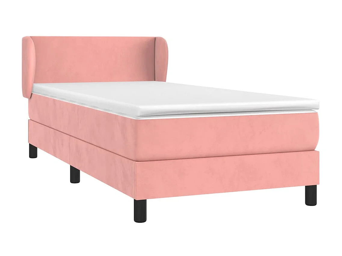 Boxspringbett mit Matratze,Bett für Schlafzimmer Rosa 90x190 cm Samt -CFW91577