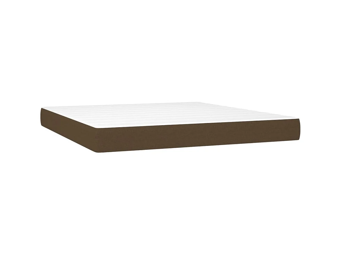 Ensemble complet boxspring - 180x200 cm + sommier tapissier + matelas Marron foncé SRGW41311