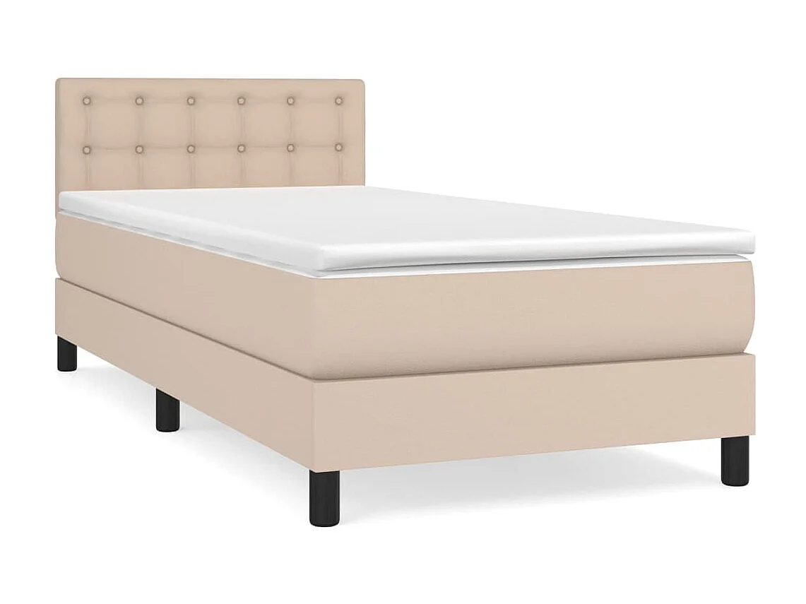 Boxspringbett + Matratze,Bett für Schlafzimmer Cappuccino-Braun 100x200cm Kunstleder -CFW10335