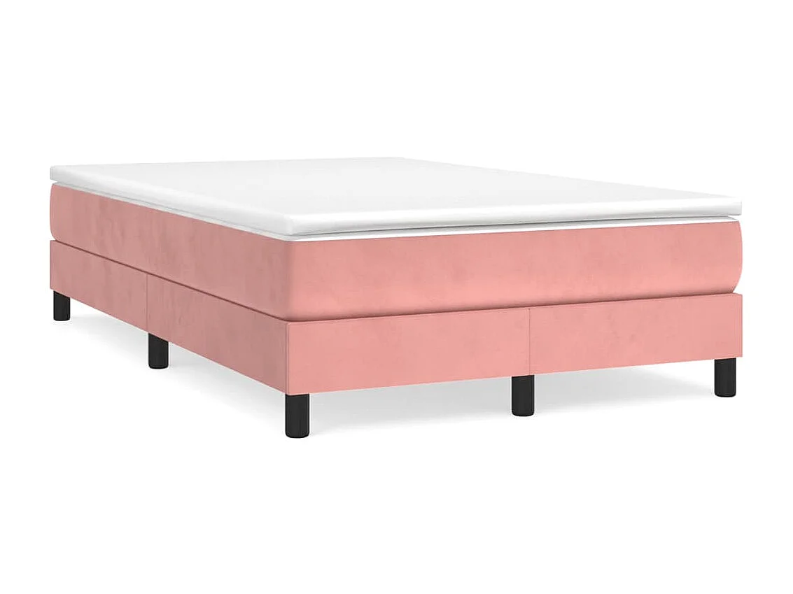 Boxspringbett mit Matratze,Bett für Schlafzimmer Rosa 120x200 cm Samt -CFW24750
