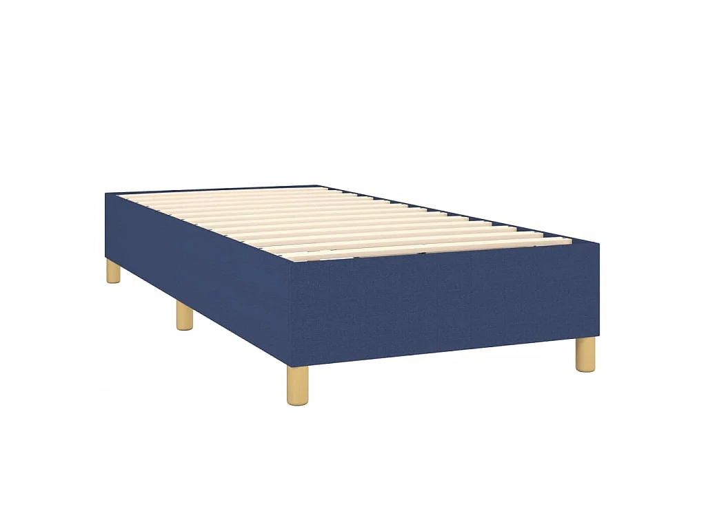 Conjunto Boxspring - 80x200 cm + Somieres + colchón tela azul ES39774