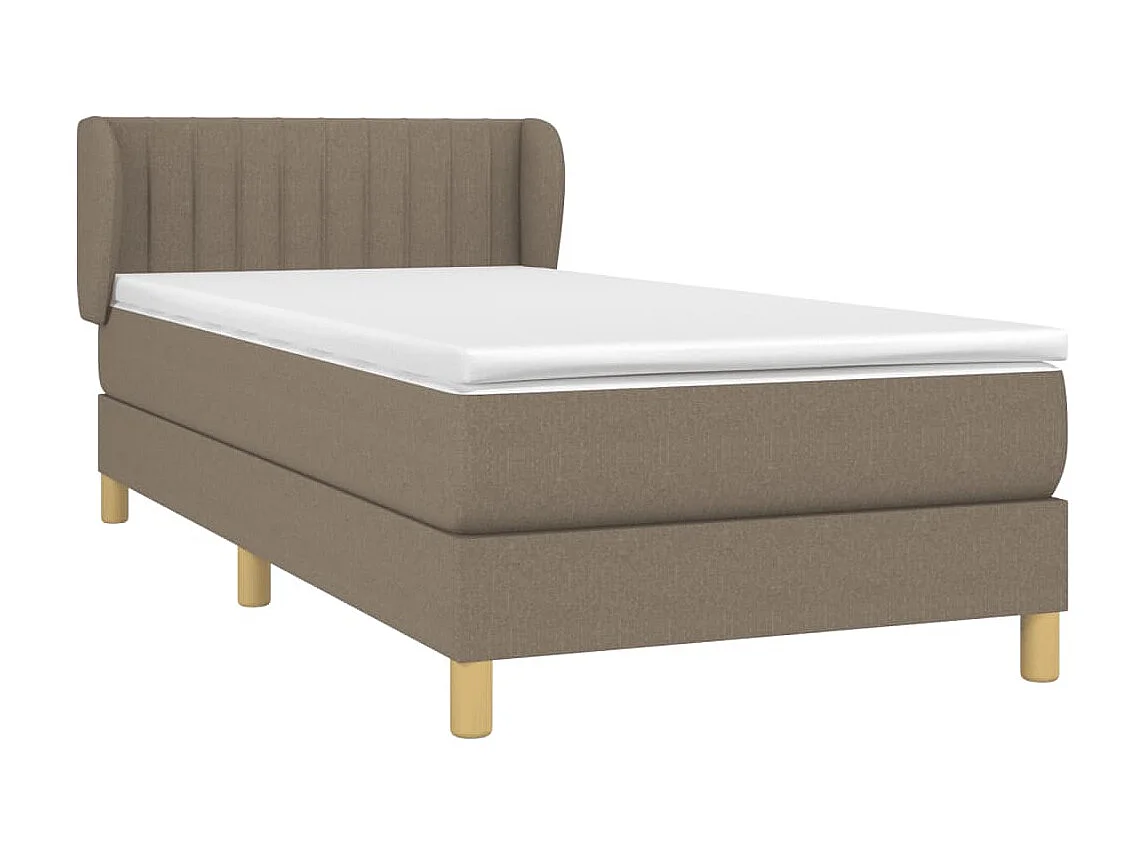Boxspringbett mit Matratze,Bett für Schlafzimmer Taupe 90x200 cm Stoff -CFW25839