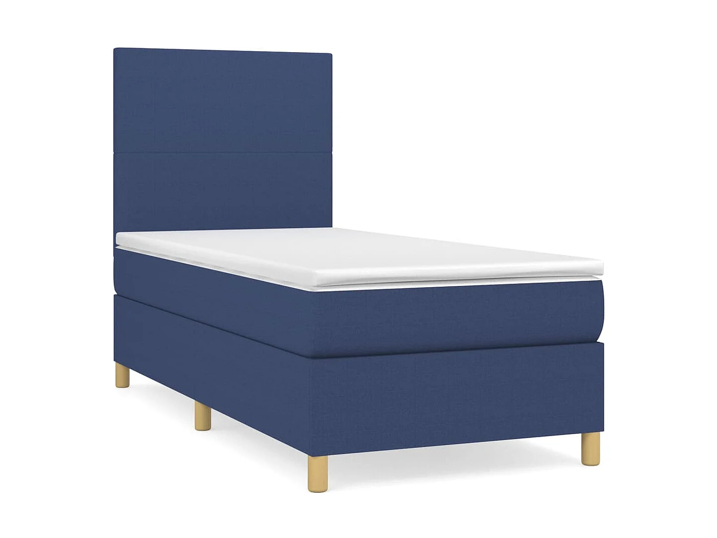 Boxspringbett mit Matratze,Bett für Schlafzimmer Blau 100x200 cm Stoff -CFW51743