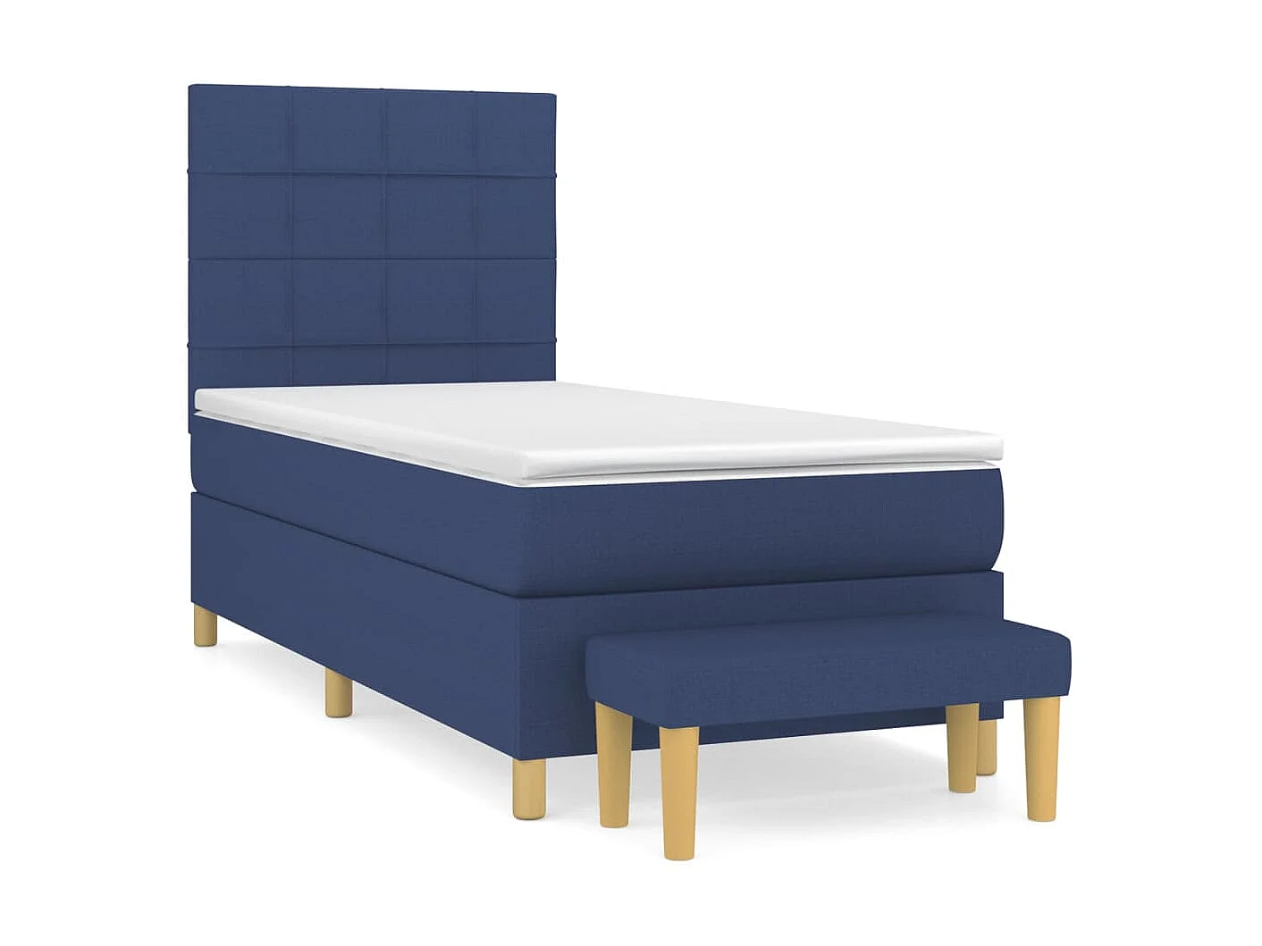 Boxspringbett mit Matratze,Bett für Schlafzimmer Blau 80x200 cm Stoff -CFW18794