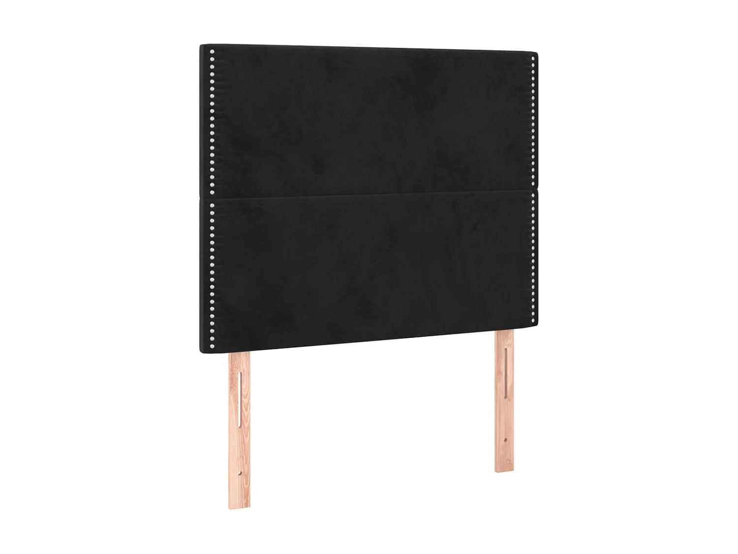 Ensemble complet boxspring - 90x190 cm + sommier tapissier + matelas Noir Velours SRGW26485