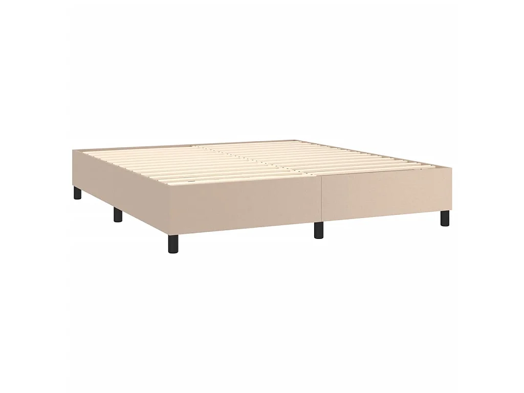 Ensemble complet boxspring - 160x200 cm + sommier tapissier + matelas Cappuccino SRGW19334