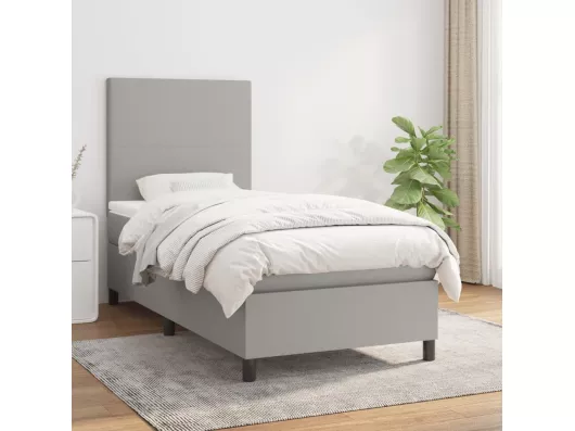 Kauf Unique Boxspringbett mit Matratze,Bett für Schlafzimmer Hellgrau 100x200 cm Stoff -CFW79690