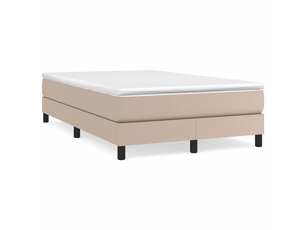Cama box spring -120x200cm, con colchón cuero sintético capuchino ES165310