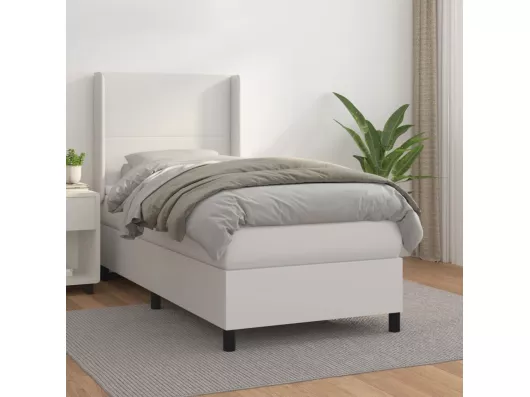 Kauf Unique Boxspringbett mit Matratze,Bett für Schlafzimmer Weiß 80x200 cm Kunstleder -CFW56792