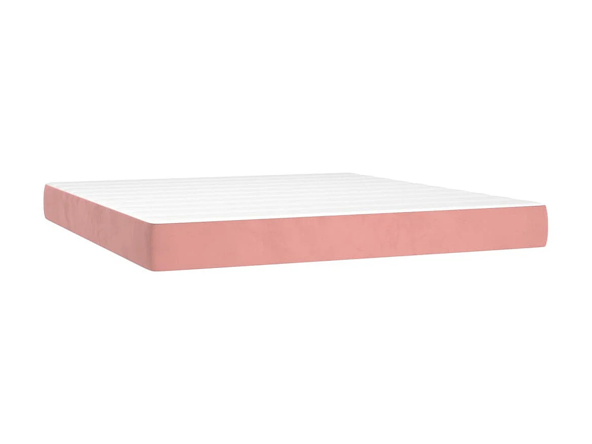 Boxspringbett mit Matratze,Bett für Schlafzimmer Rosa 160x200 cm Samt -CFW24764