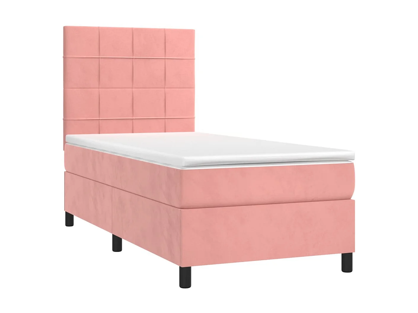 Boxspringbett mit Matratze,Bett für Schlafzimmer Rosa 100x200 cm Samt -CFW93224