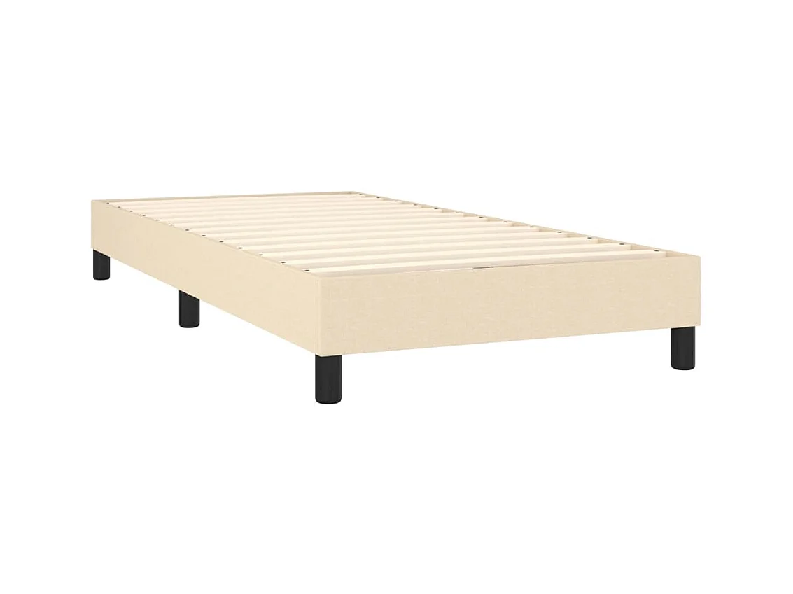 Ensemble complet boxspring - 100x200 cm + sommier tapissier + matelas Crème Tissu SRGW36759