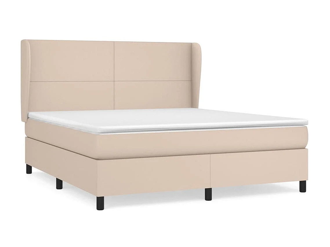 Ensemble complet boxspring - 160x200 cm + sommier tapissier + matelas Cappuccino SRGW97100