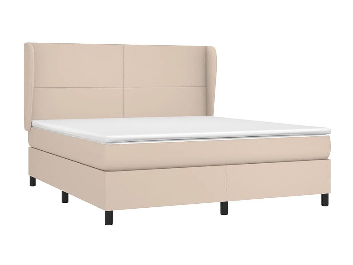 Ensemble complet boxspring - 160x200 cm + sommier tapissier + matelas Cappuccino SRGW97100