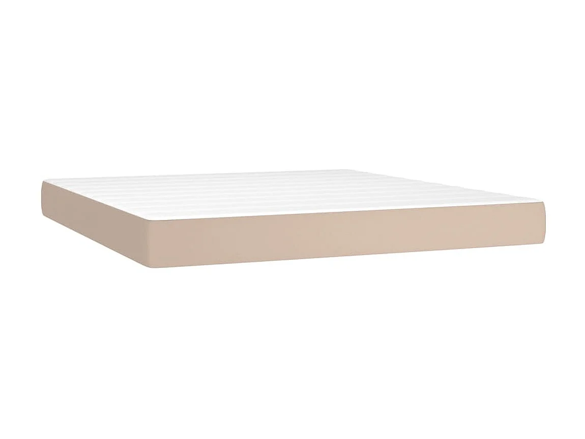 Ensemble complet boxspring - 160x200 cm + sommier tapissier + matelas Cappuccino SRGW97100