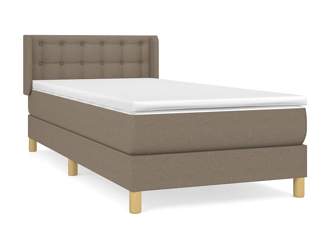 Boxspringbett mit Matratze,Bett für Schlafzimmer Taupe 100x200 cm Stoff -CFW33495