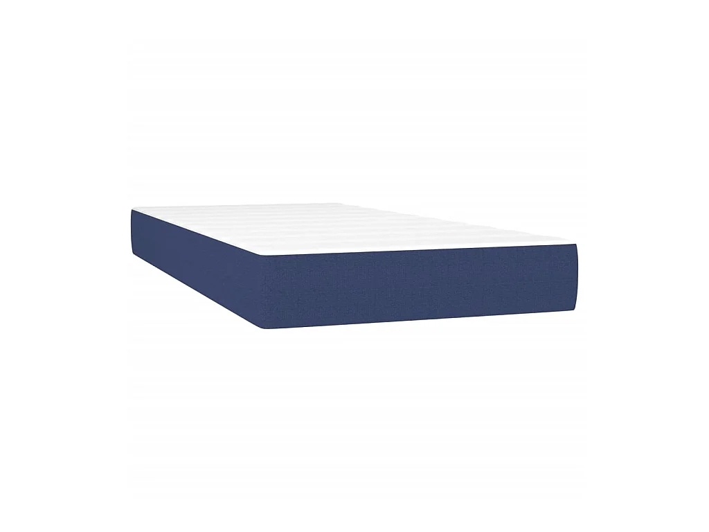 Ensemble complet boxspring - 100x200 cm + sommier tapissier + matelas Bleu Tissu SRGW42222