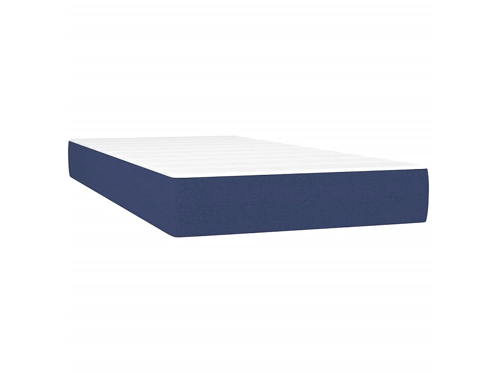 Ensemble complet boxspring - 100x200 cm + sommier tapissier + matelas Bleu Tissu SRGW42222