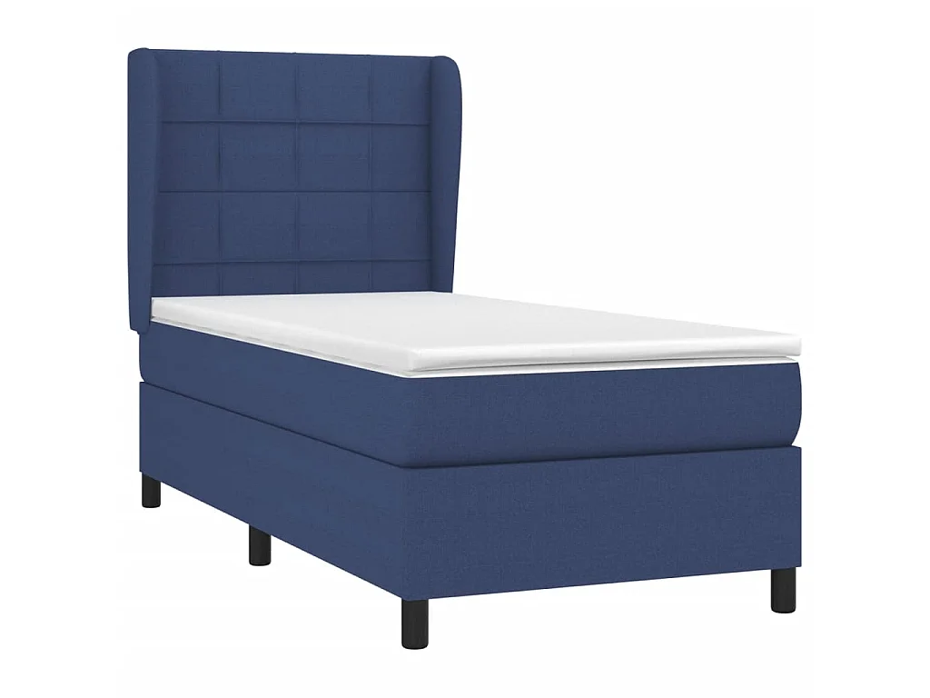 Boxspringbett mit Matratze,Bett für Schlafzimmer Blau 100x200 cm Stoff -CFW69079
