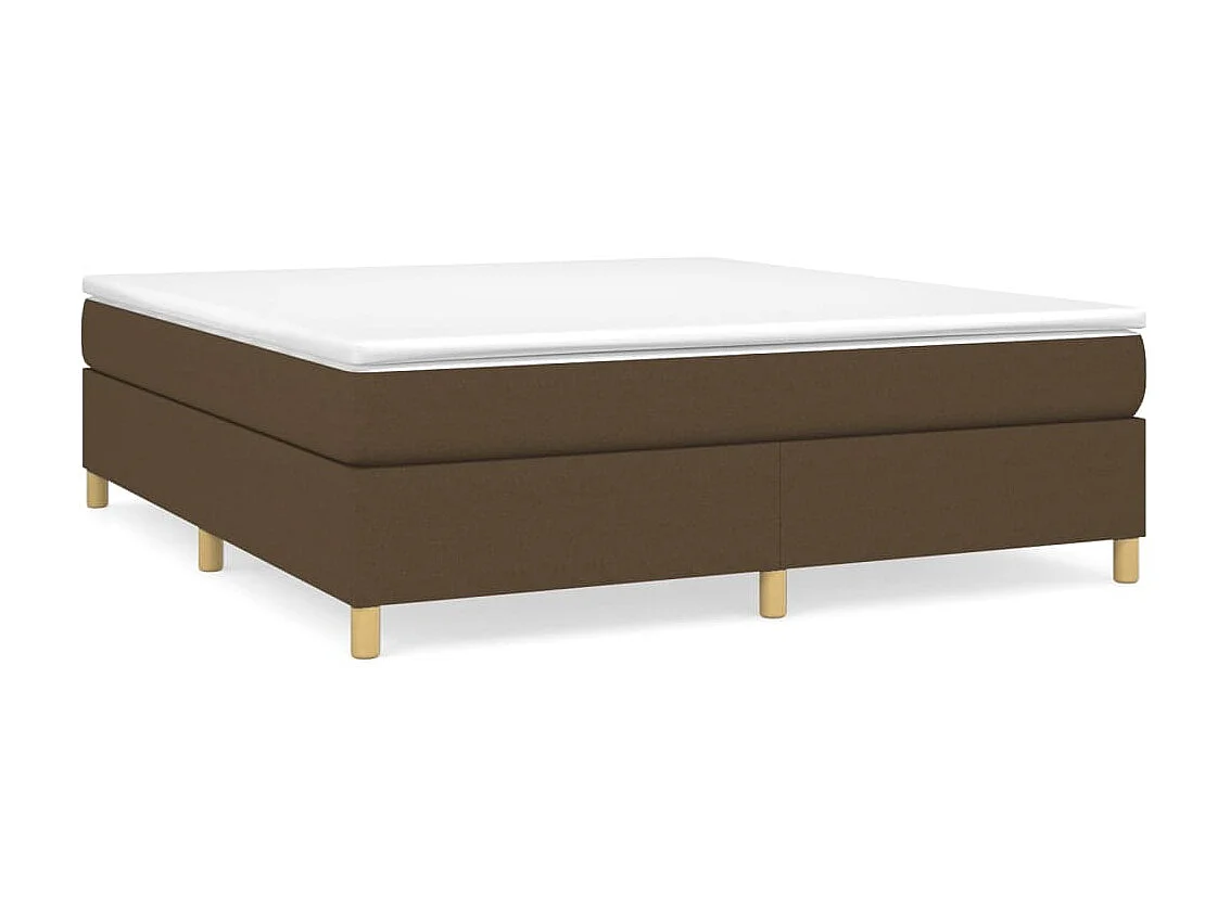 Ensemble complet boxspring - 180x200 cm + sommier tapissier + matelas Marron foncé SRGW18687