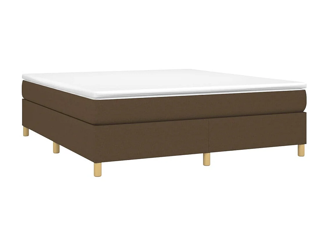 Ensemble complet boxspring - 180x200 cm + sommier tapissier + matelas Marron foncé SRGW18687