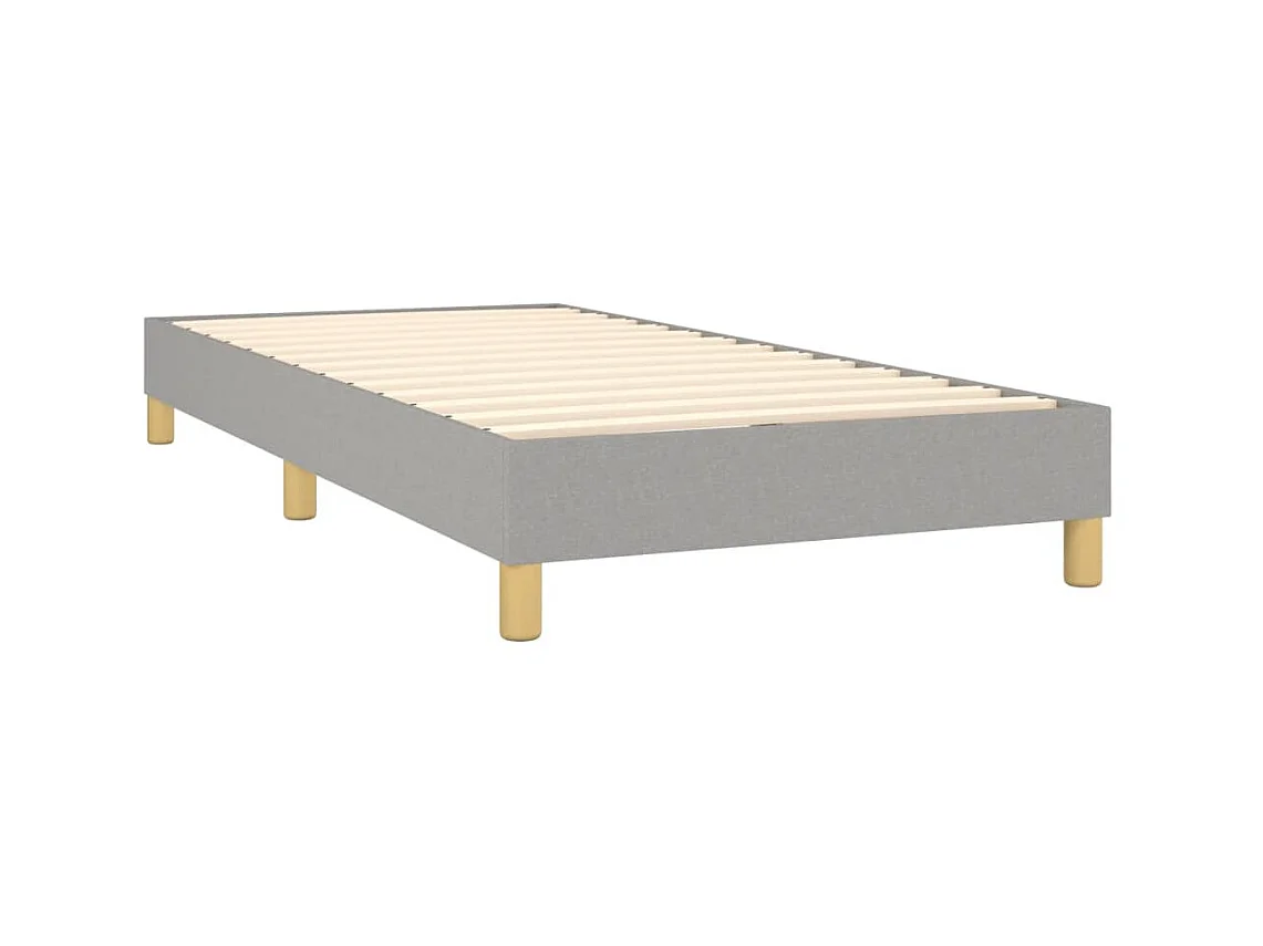 Ensemble complet boxspring - 80x200 cm + sommier tapissier + matelas Gris clair Tissu SRGW31404