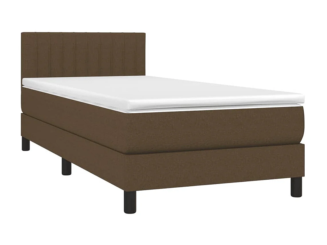 Boxspringbett mit Matratze,Bett für Schlafzimmer Dunkelbraun 80x200 cm Stoff -CFW90088