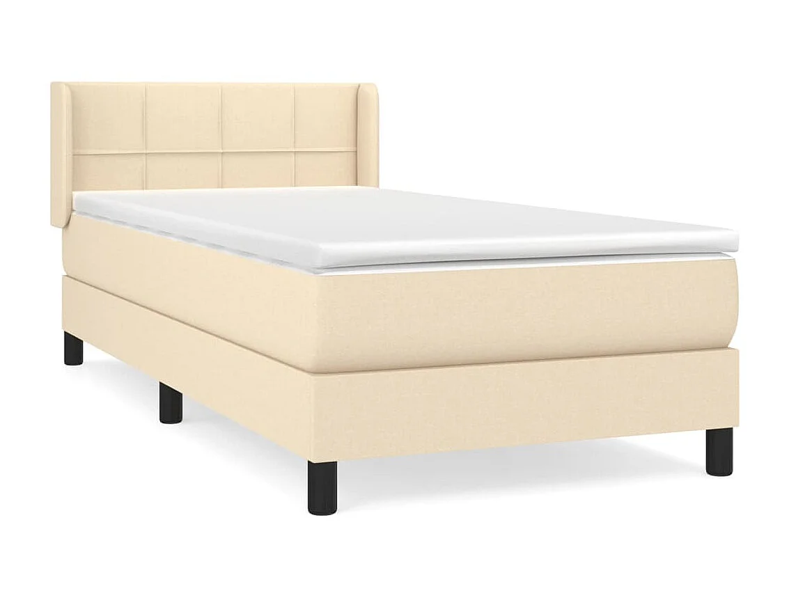 Boxspringbett mit Matratze,Bett für Schlafzimmer Creme 100x200 cm Stoff -CFW86751