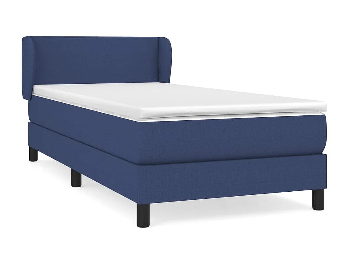 Cama continental com molas+ colchão 80x200 cm tecido azul PT425051