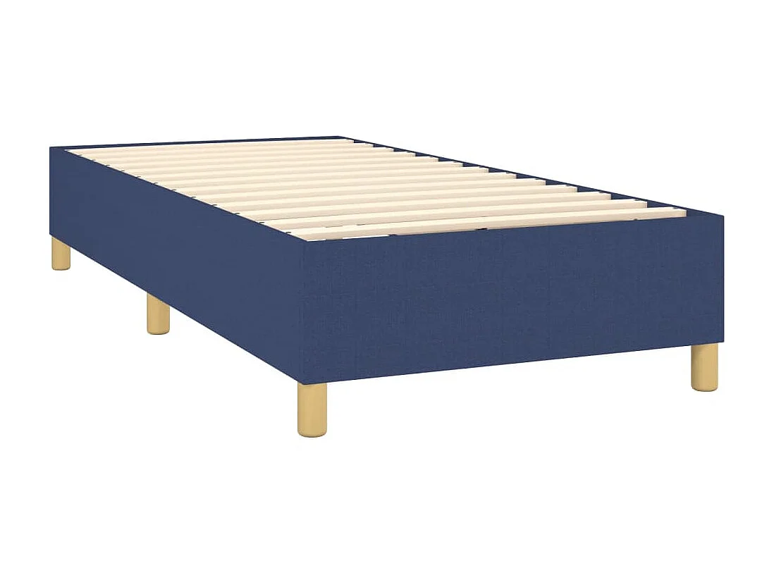 Cama continental c/ colchão e LED 80x200 cm tecido azul PT527231