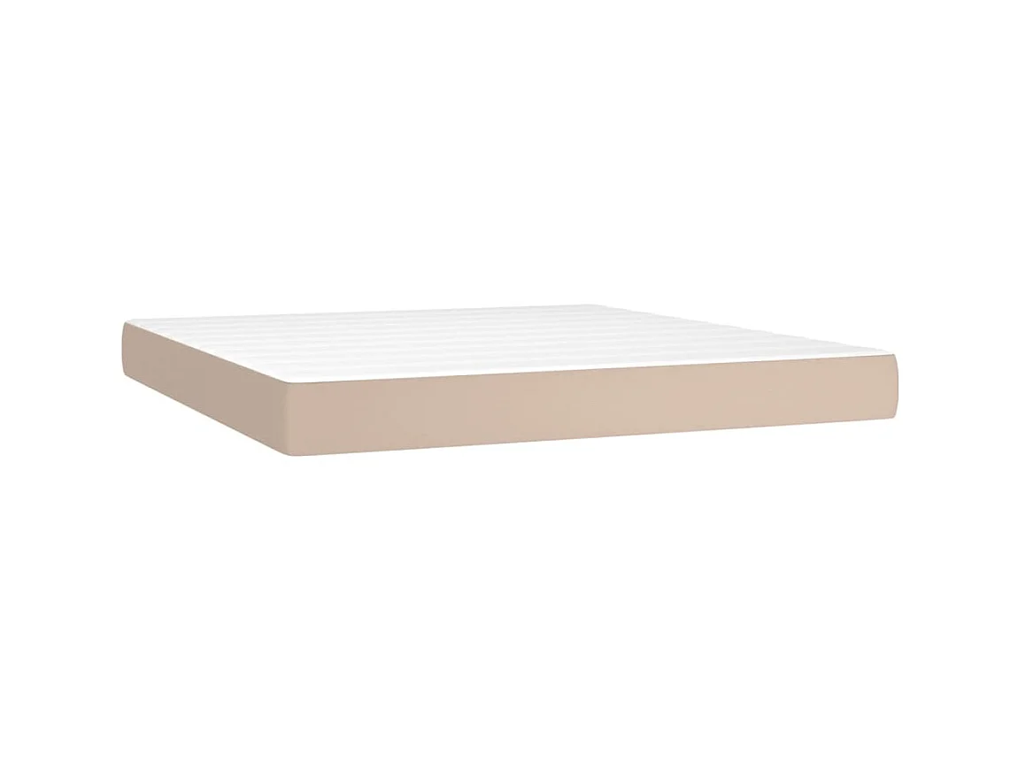 Ensemble complet boxspring - 160x200 cm + sommier tapissier + matelas Cappuccino SRGW94620