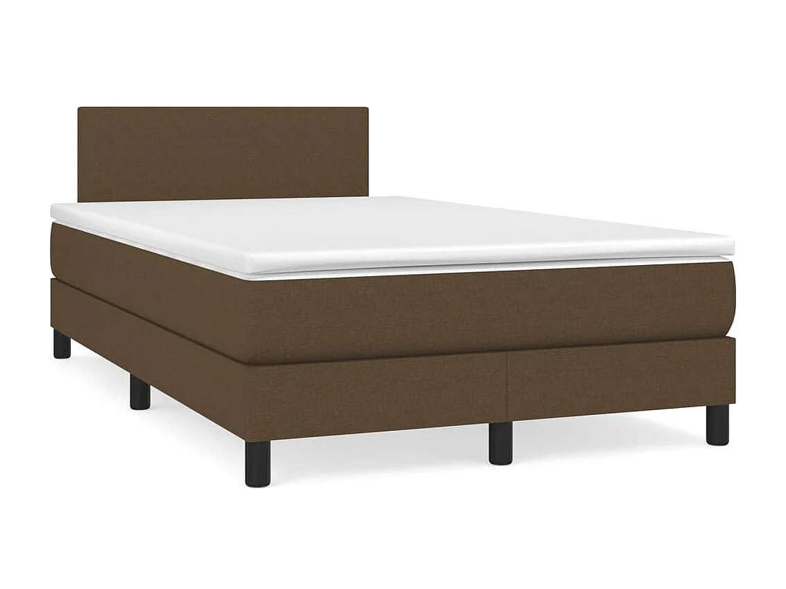 Ensemble complet boxspring - 120x200 cm + sommier tapissier + matelas Marron foncé SRGW59167