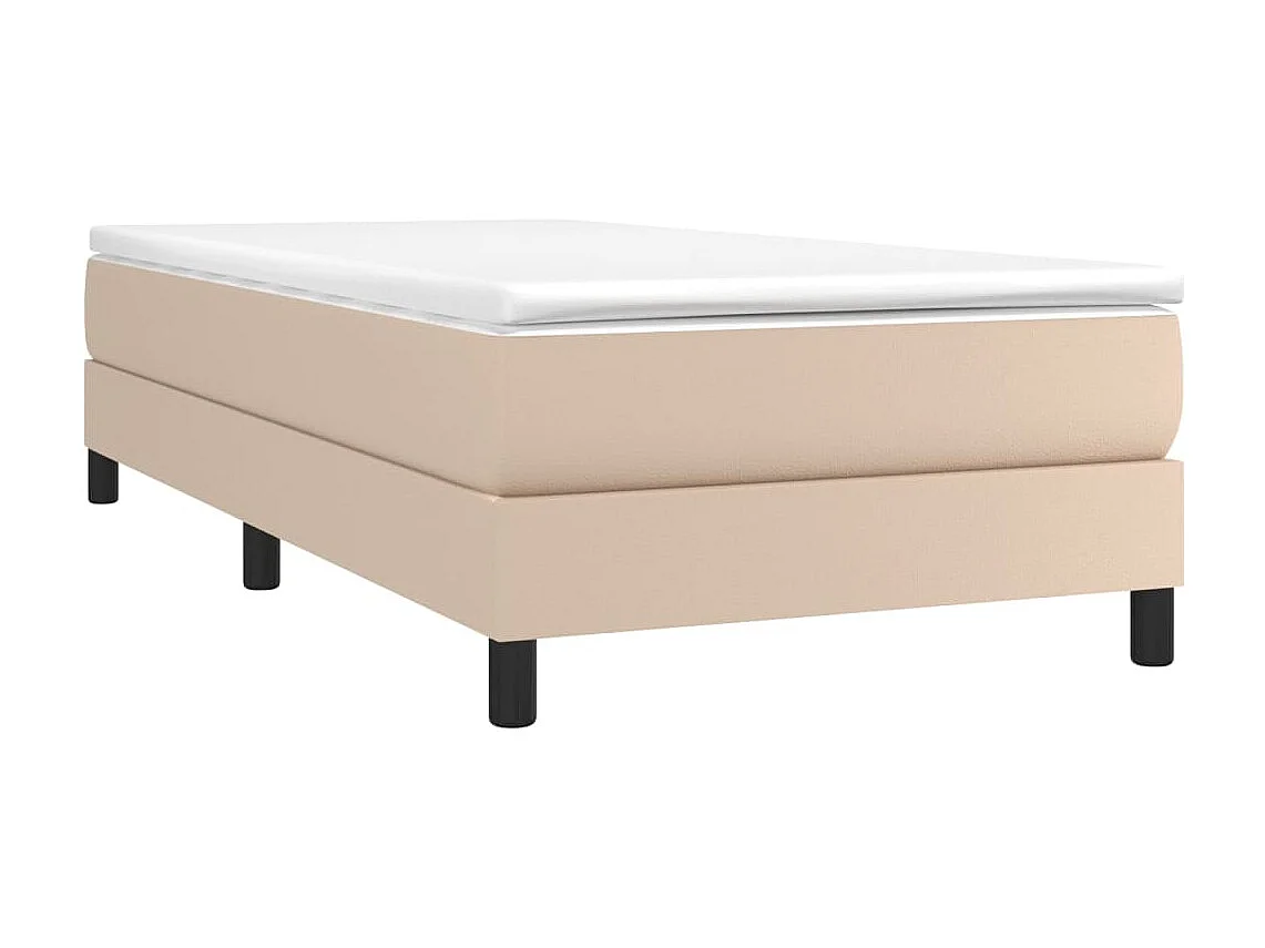 Ensemble complet boxspring - 90x200 cm + sommier tapissier + matelas Cappuccino SRGW81643