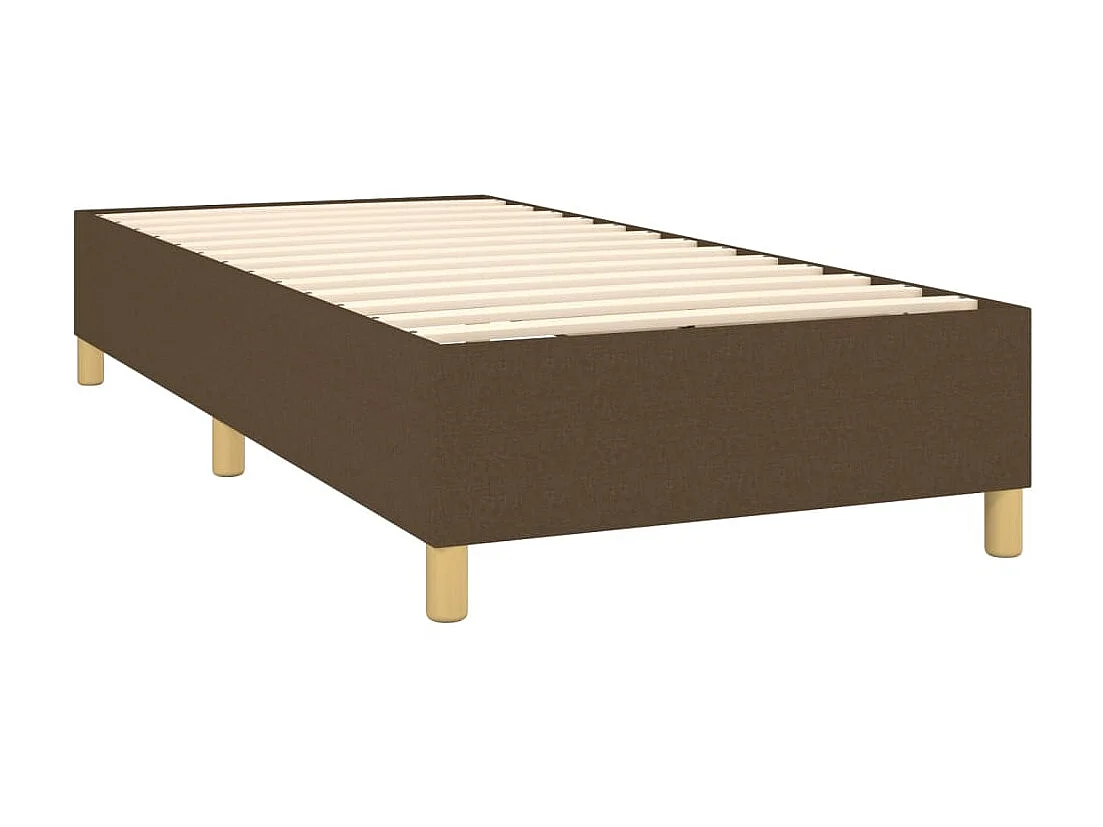 Boxspringbett mit Matratze,Bett für Schlafzimmer Dunkelbraun 90x200 cm Stoff -CFW62799