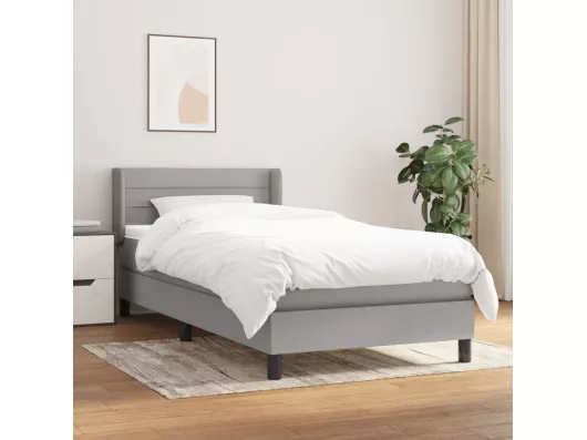 Kauf Unique Boxspringbett mit Matratze,Bett für Schlafzimmer Hellgrau 90x190 cm Stoff -CFW26030