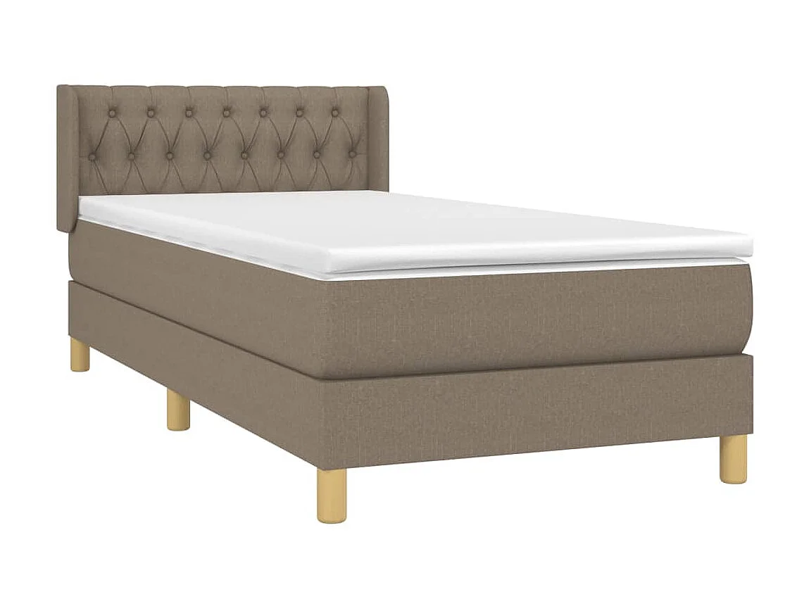 Boxspringbett mit Matratze,Bett für Schlafzimmer Taupe 100x200 cm Stoff -CFW27850
