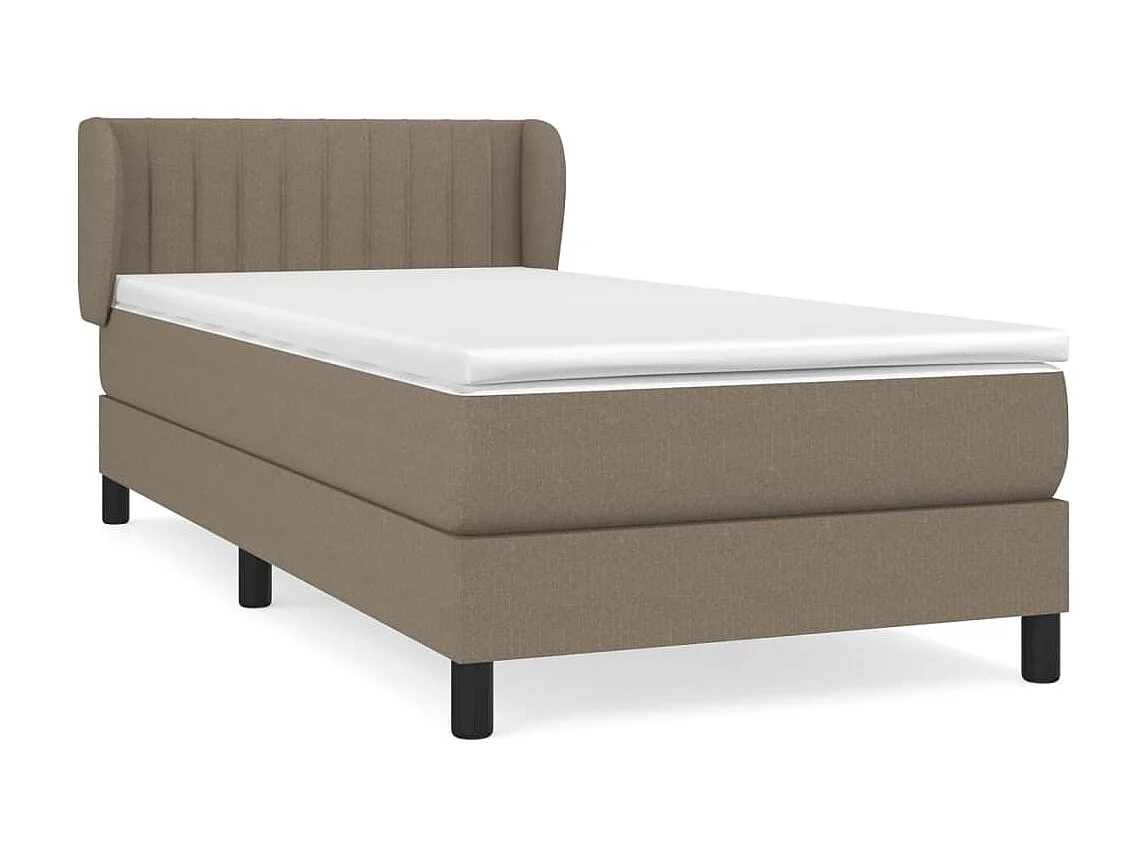 Boxspringbett mit Matratze,Bett für Schlafzimmer Taupe 90x200 cm Stoff -CFW27724